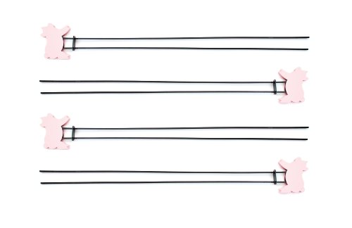 Charcoal Companion Double Prong Pig Skewers, Set of 4