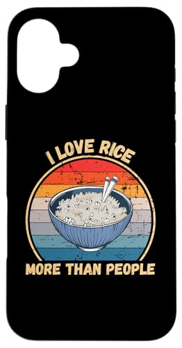 ���B���e�[�W I Love Rice More Than People ���C�X �H�i���D�� �X�}�z�P�[�X iPhone 16 Plus �p