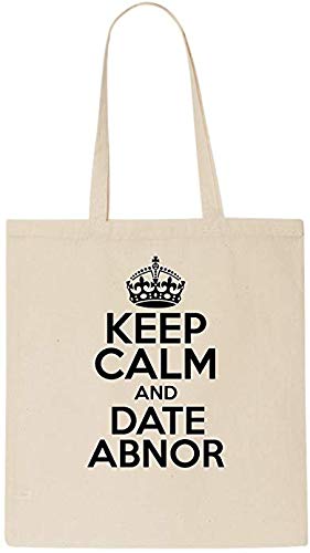 Keep Calm AND DATE ABNOR Tote Bag-Cotton Shopping Bag