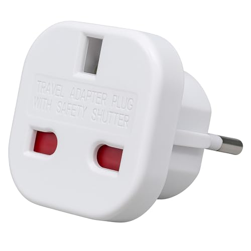 NCC-Licht Adapter UK zu DE/GB zu EU/England auf Deutschland Europa Reiseadapter Wei&szlig;