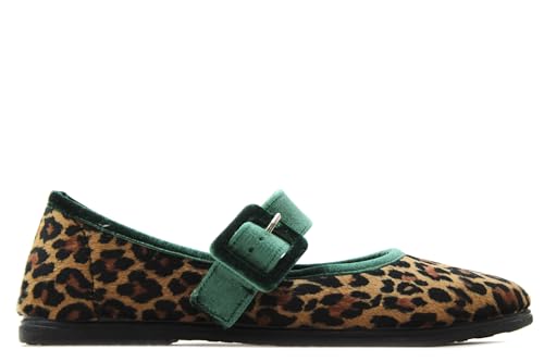 MACARENA - Zapato mocasín de Tela,manoletina,Tira con Hebilla,Suela de Goma,Plantilla Extraible,Leopardo para: Mujer Color: Leopardo Talla:40 MACARENA - Zapato mocasín de Tela,manoletina,Tira con Hebilla,Suela de Goma,Plantilla Extraible,Leopardo para: Mujer Color: Leopardo Talla:40