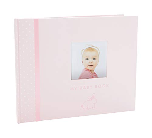 Pearhead 89022 Baby Girl Memory Book, First 5 Years Keepsake, Included Clean-Touch Baby Ink Pad For Baby'S Handprint And Footprint, Pink Bunny Newborn Photo Album And Journal thumb #1