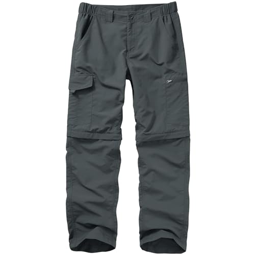 Mens Hiking Pants Convertible Lightweight Quick Dry Zip Off Fishing Safari Camping Travel boy Scout Pants
