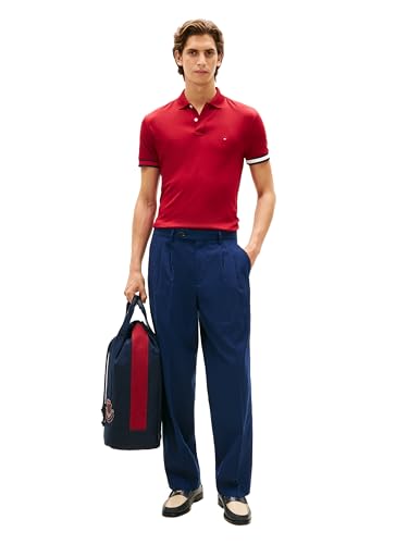 Image of Tommy Hilfiger Mens Short Sleeve Casual Polo Shirts in Regular Fit with Liquid Cotton