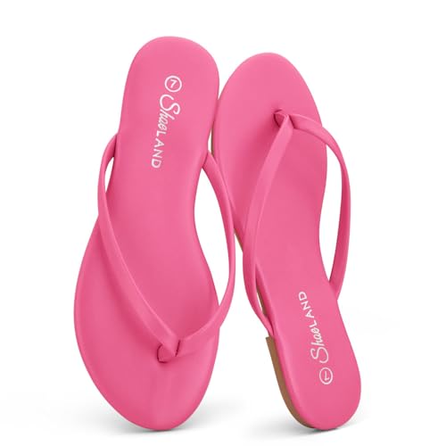 Shoe Land Flip Flops for Women – Memory Foam Flat...