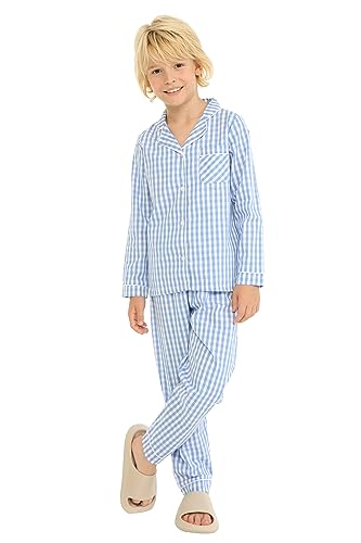 Mud Kingdom Boutique Girls Boys Pajamas Set Collared Long Sleeve Sleepwear3