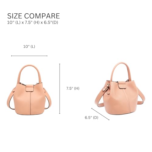 Farrah Bucket Bag Trendy Vegan Leather Hobo Crossbody Handbags Shoulder Purses for Women3