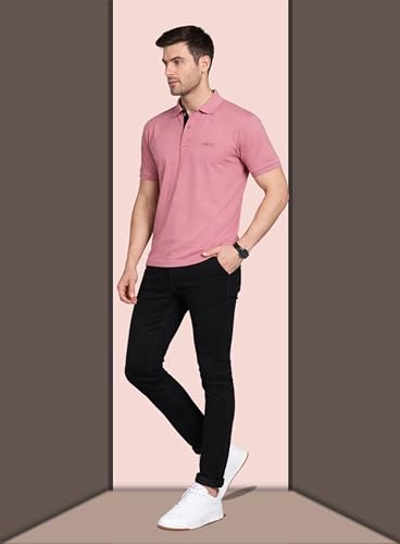 Image of 3BROS Men's Cotton Blend Half Sleeve Regular fit Comfortable Polo Neck T-Shirt (Pack of 1)