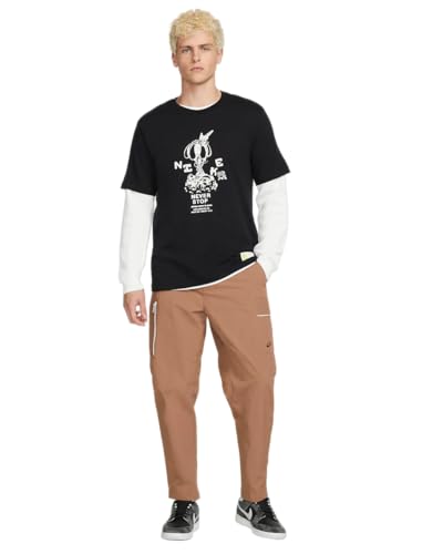 Nike Life Unlined Cotton El Chino Pants (US, Numeric, 38, Regular, Regular, Archaeo Brown/Sail/Ice Silver/Archaeo)