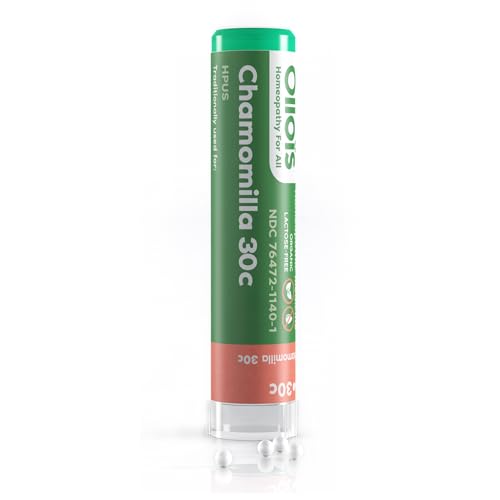 OLLOIS Chamomilla 30c Organic Lactose-Free Homeopathic Medicine 80 Pellets (Pack of 1)