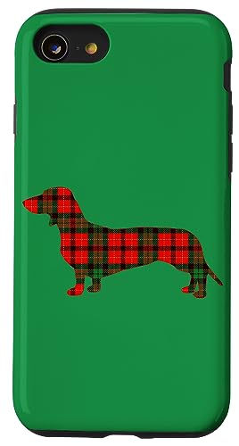ダックスフント クリスマス ウィーナー ホリデー ソーセージ 犬 スマホケース iPhone SE (2020) / 7 / 8 用