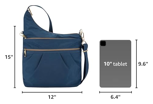 Image of Travelon Anti-Theft Signature 3 Compartment Crossbody Bag