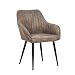 Produktbild Riess Ambiente Edler Design Stuhl Turin Vintage Taupe grau mit Armlehne Esszimmerstuhl Konferenzstuhl
