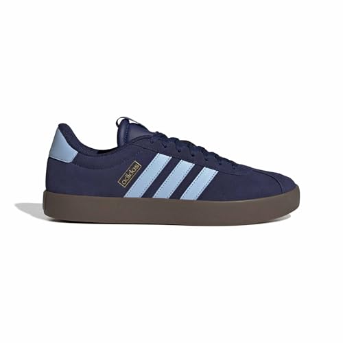 adidas VL Court 3.0, Zapatillas Hombre, Azul Oscuro Claro Cielo Dorado Metalizado, 40 2/3 EU