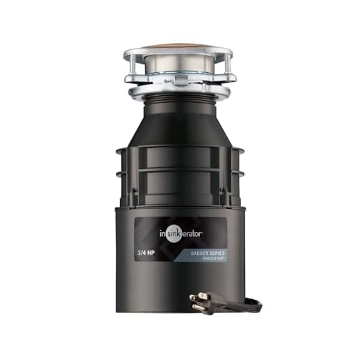 InSinkErator Badger 5XP, 3/4 HP Household Garbage Disposer with Factory-Installed Power Cord