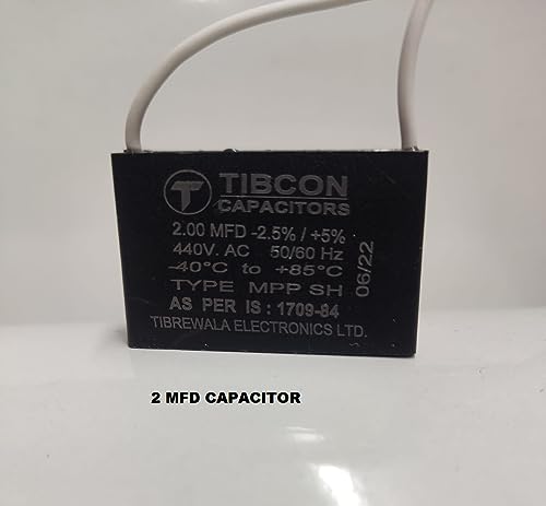 Image of Spinxx 2 MFD 440V Tibcon Capacitor for Ceiling Fan & Mini Cooler Motor (Pack of 5)