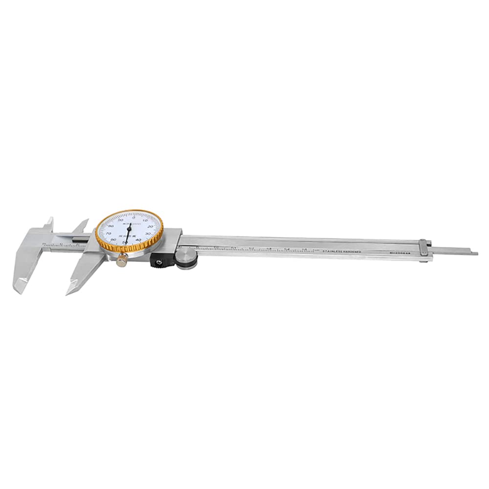 Powertool Pied à coulisse à cadran en acier inoxydable Outil de mesure de cadran Vernier 0-150 mm/0,01 mm