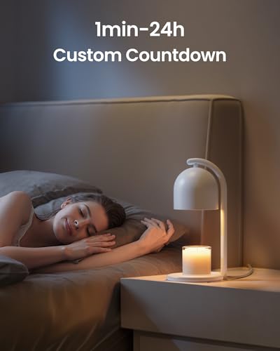 Image of SwitchBot Candle Warmer Lamp with Gift Box Matter-Certified Voice Control, Birthday Gifts for Women Mom, House Warming Gifts New Home Decor, Dimmable Flameless Candle Wax Melter