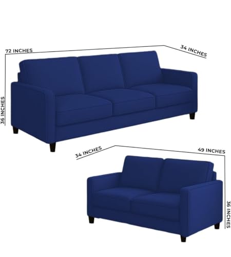 Image of The MM Furniture store Premium Fabric Sofa - Sapphire (3+2 Seater)