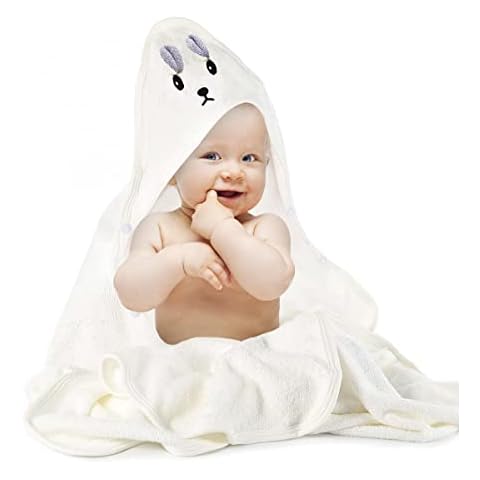 Hooded Baby Towel - RIGHTWELL Organic Bamboo Bath Towel for Toddler, Soft and Super Absorbent Washcloth, Machine Washable Towel, Keeps Your Baby Warm & Cosy Cover