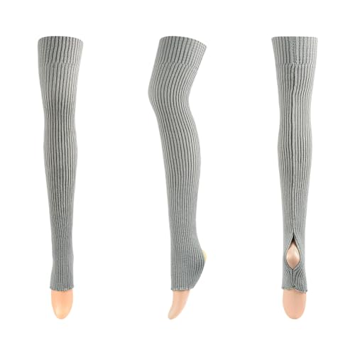 GSHLLO 75cm Long Knitted Socks Dance Leg Warmers Knit Thigh Highs Over The Knee High Socks Warm Footless Socks Knit