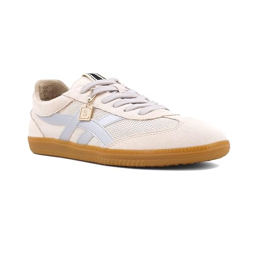 Womens Sasha Lace Up Sneakers Shoes Casual - Beige2