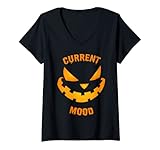 Photo Gallery donna attuale umore halloween zucca jack-o-lantern maglietta con collo a v Photo Gallery donna attuale umore halloween zucca jack-o-lantern maglietta con collo a v