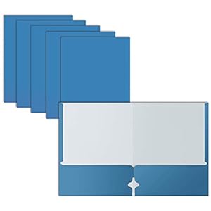Two-Pocket-Portfolio-Folders-50-Pack-Light-Blue-Letter-Size-Paper-Folders-by-Better-Office-Products-50-Pieces-Lt-Blue