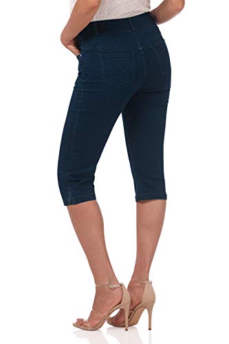 Rekucci Women's Secret Figure Denim Extra Comfort Jean Capri with Snap Detail3