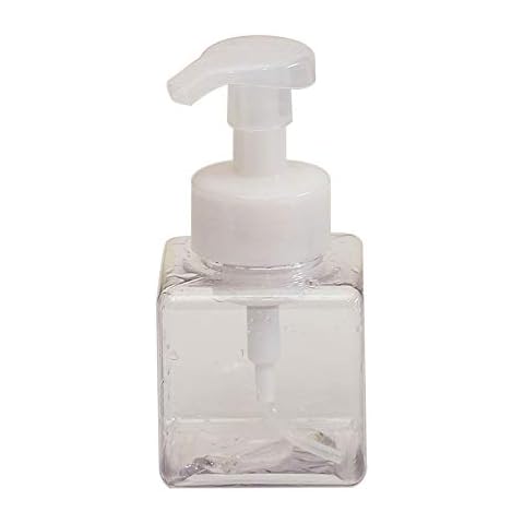 Foam Hand Soap Dispenser, Portable Travel Bottle, Foaming Pump Bottle, Square PETG Plastic - 250ML (White/Black/Green/Pink/Blue) Cover