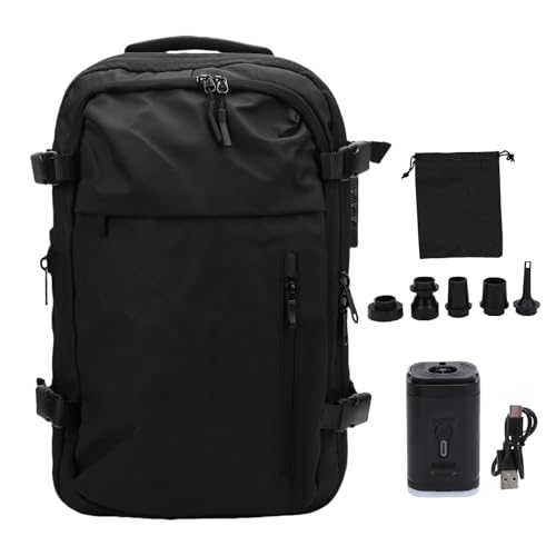 SIXRUN Mochila de Compresión Al Vacío, 25 a 60L Impermeable Expandible Carry On con Candado Numérico para Viajes de Negocios