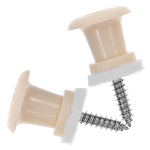 Yardwe Retro Guitar Strap Locks Cream Mushrooms Head 2 Pcs Non- for Acoustic Bass Guitars