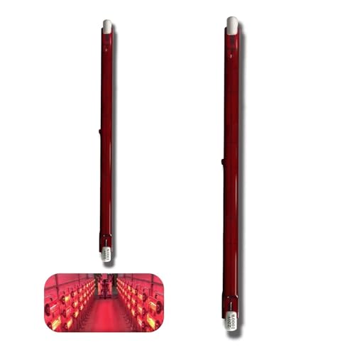 R7S Lampada Alogena 254mm 1000W Dimmerabile, Lampadina Riscaldante Rosso Risparmio Energetico COB Lineare Luce 1000Lm, Illuminazione Fascio 360° Lampadine Infrarossi R7S, Nessuno Sfarfallio, 2 Pezzi