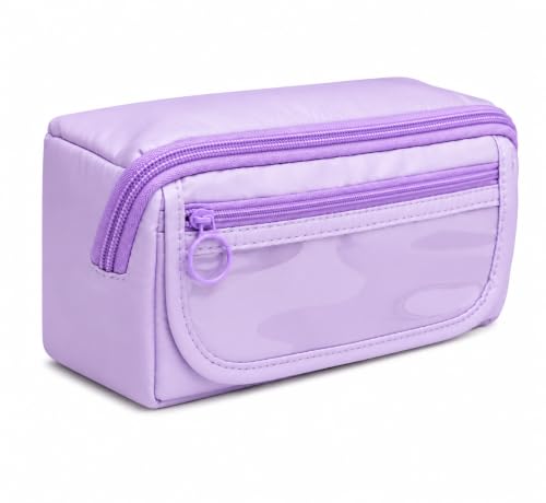 Image of Kawaii Cute Aesthetic Pencil Case for Girls & Boys | 3 Layer 6 Compartment Large Capacity Pencil Pouch with Zipper | Cartoon Stationery Organizer Bag for Students & Kids