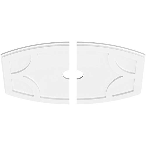 Image of Ekena Millwork CMP30X20KY2-03000 Kailey Architectural Grade PVC Contemporary, Two Piece Urethane Ceiling Medallions 30 inchW x 20 inchH x 3 inchID x 16 1 /4 inchC x 1 inchP