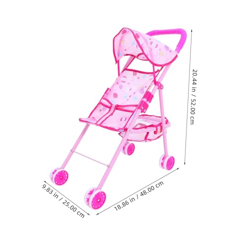 FUNNETOYU Puppenwagen mit Großem Korb Leichter Puppenbuggy für Kleinkinder Fördert Rollenspiel und Kreativität Kindgerechtes Design Geeignet für Mädchen und Jungen Ab Jahren – Bild 3