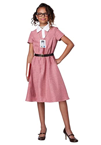 Disfraz completo de matemática aeroespacial para niña, rojo, talla grande miniatura 3
