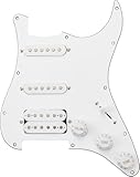 Pareschi Pickguard-SSH-White Prewired Loaded Pickguard Set, SSH (Single/Single/Humbucker) Pickup Configuration, for Fender Stratocaster/ST Electric Guitar Replacement, 11-Hole 3-Ply White