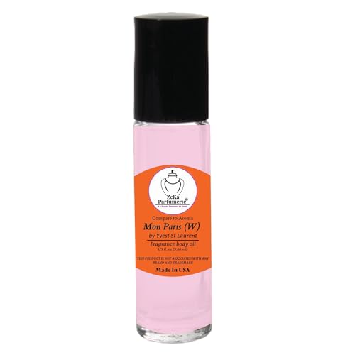Compare to Aroma Compatible with Mon Paris by YSL for Women Fragrance Body oil on 1/3 oz (9.86ml) Travel size Roll-On Botlle image 5