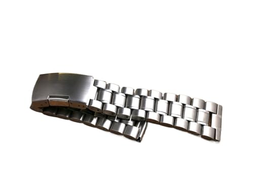 Bande de montre en acier inoxydable Run Ken argent poli 14mm à 26mm