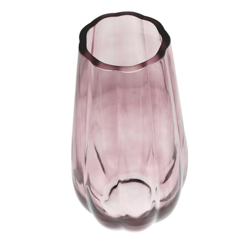 Alipis 1 個 装飾ガラス花瓶 デザイン 装飾用の花瓶 人工植物 テラリウムジャー 花瓶大 ミニ 花器 ガラス花瓶飾り ドライフラワー花瓶 色付きガラスの花瓶 卓上花瓶 紫の,Purpleのサムネイル