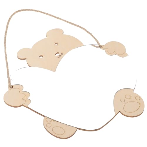 SHINEOFI Espejo de Madera para Colgar Pared Forma de Oso Pequeño Espejo Decorativo Multifunción para Dormitorio y Baño Diseño Resistente sin Olor Adecuado para Decoración del Hogar