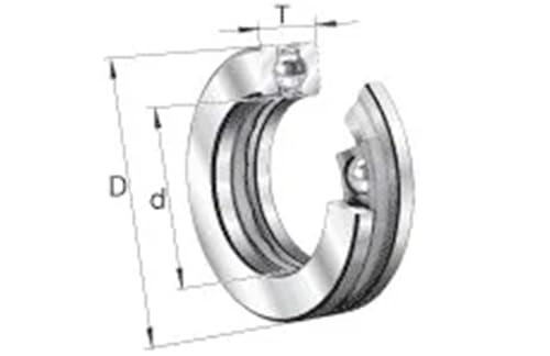 Rodamientos de bolas de empuje 51104 para eliminar la fricción vertical en columnas de taladro 3