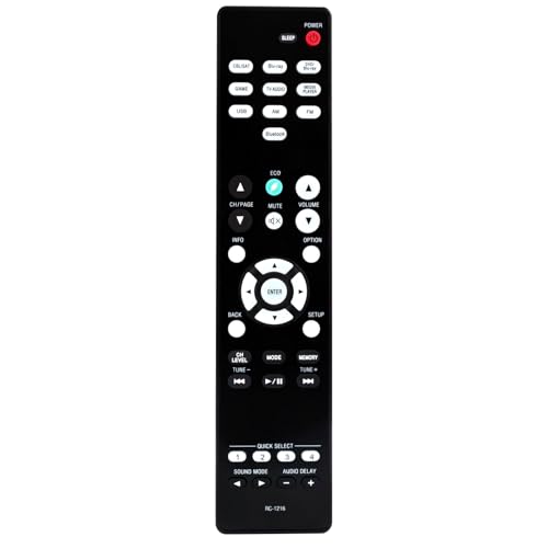 RC-1216 Replaced Remote fit for Denon AV Receiver AVR-S530BT AVR-S540BT AVR-X550BT AVR-S540BT-R AVRS530BT AVRS540BT 4K Ultra HD Audio Video Home Theater System