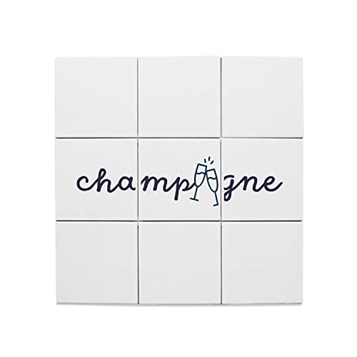 Carreaux Céramique Décoratif 20x20 Revêtement Mural Fête Champagne Alcool