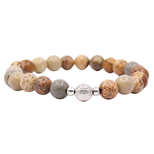 Bracelet extensible en cristal de guérison avec pierres précieuses de yoga UEUC naturelles avec 8mm de bracelets avec pendentif double bonheur plaqué argent