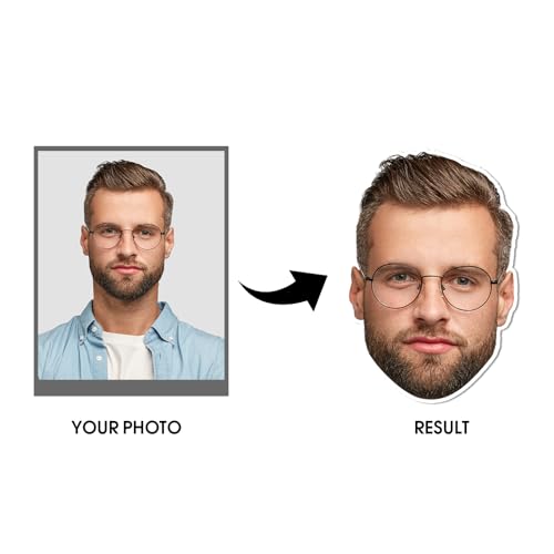 Dyoart Custom Face Fans With Wooden Handle - Big Head on a Stick, Photo Cutout for Graduation, Fun Grad Face Fans (10 Inches High)