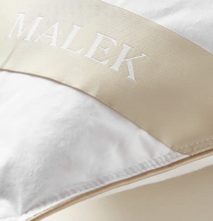 Malek Luxury Down Pillow - 90% Duck Down & 10% Duck Feathers, 100% Cotton Sateen Cover, Best Bed Pillow For Ultimate Luxury & Comfort - Soft & Squishy Pillows For Sleeping (King Size)(Soft) #TOP5