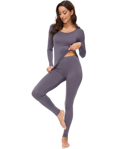 WiWi Soft Viscose from Bamboo Underwear for Women Thermal Long Johns Sets Super Warm Base Layer Top Pants Pajamas Set S-3X3