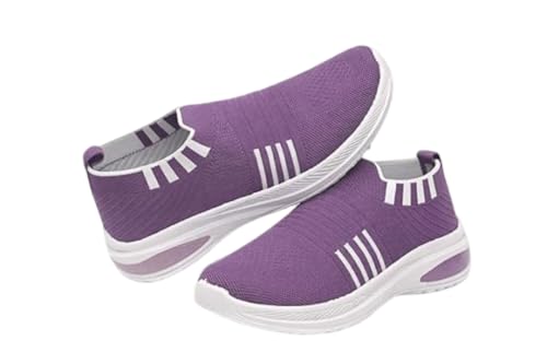 Image of Women's Slip-On Walking Shoes | Lightweight Mesh Casual Sneakers | Comfortable Cushioned Sole Travel Shoes